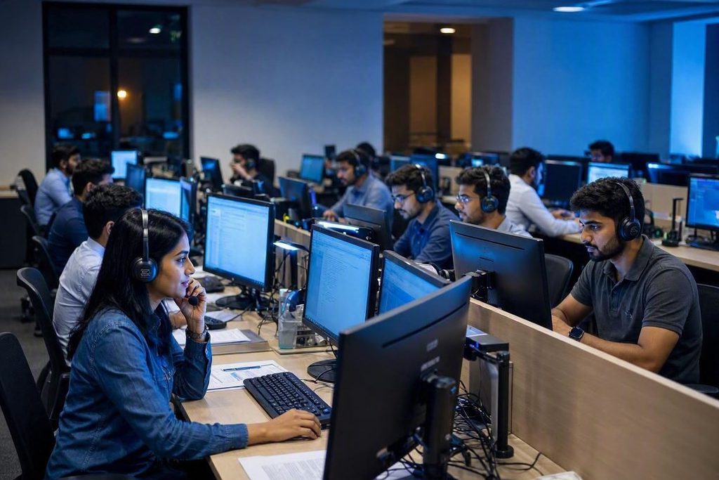 Representative image of a call centre office for ED raids Pune article.