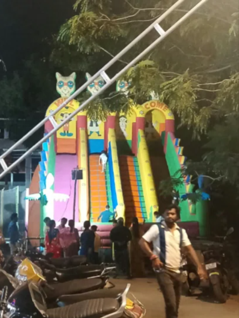 Giant slide for kids at Hinjewadi Ganeshotsav